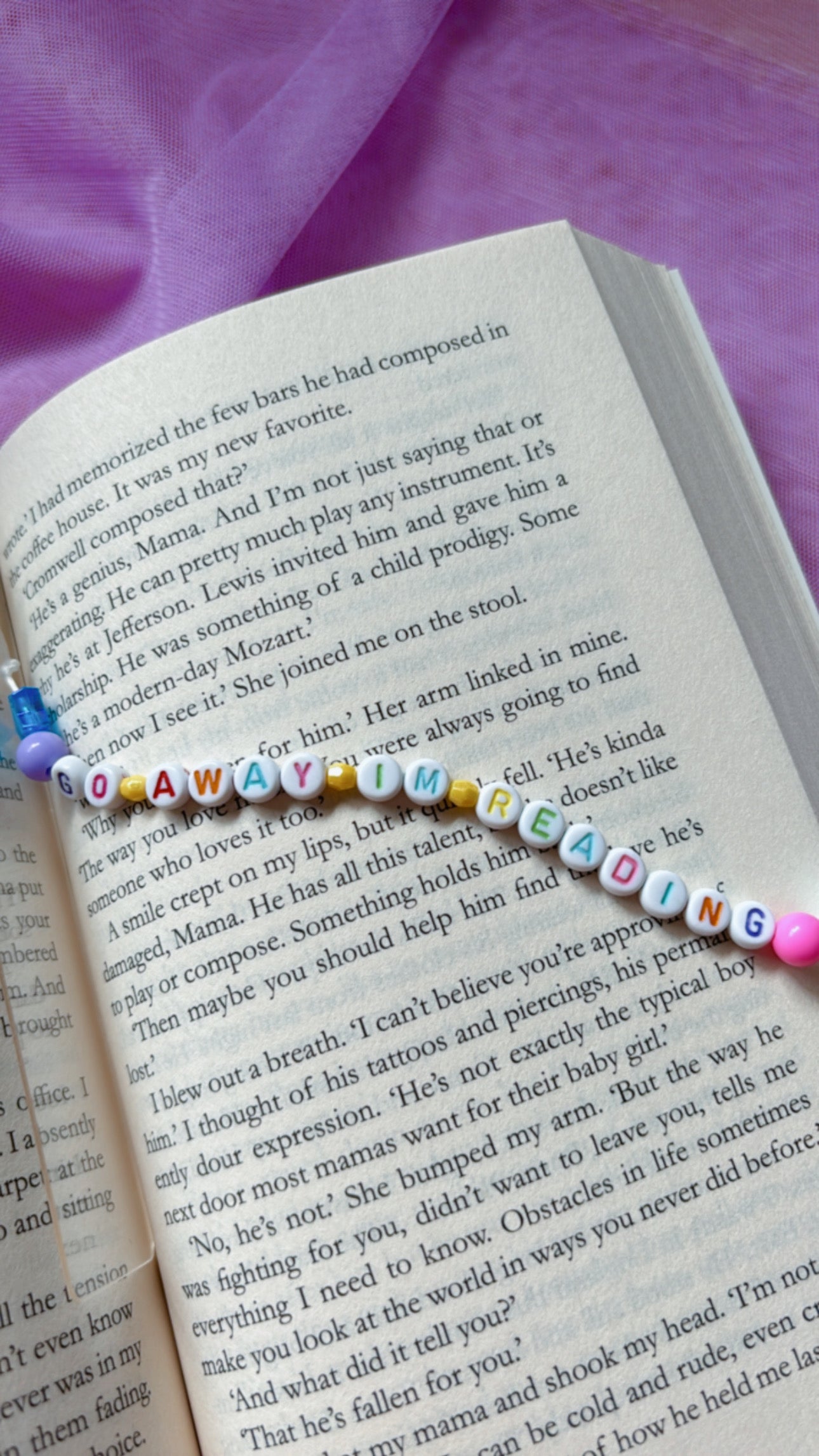 Go Away I’m Reading ~ Charm Bookmark