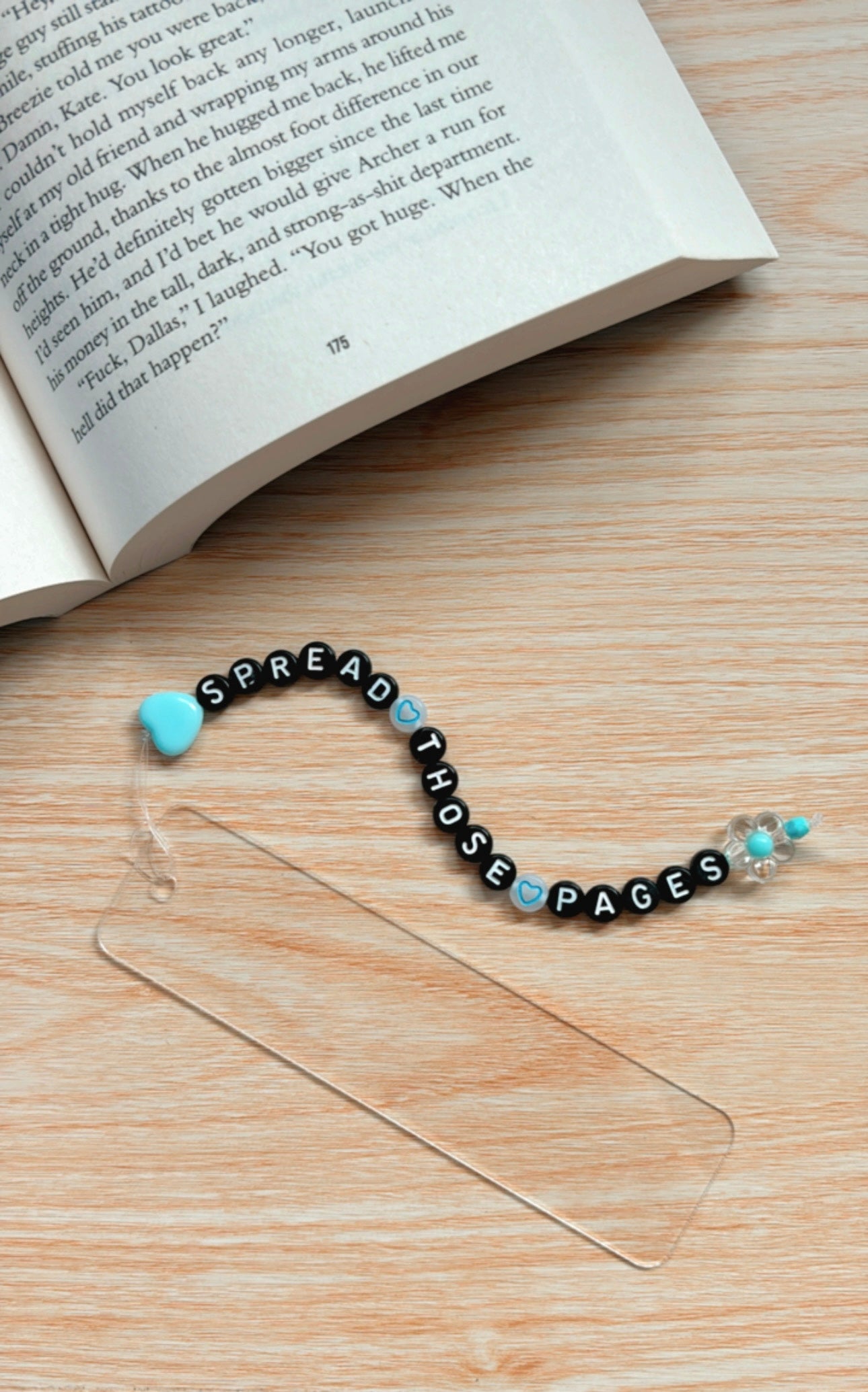 Spread those pages ~ Charm bookmark