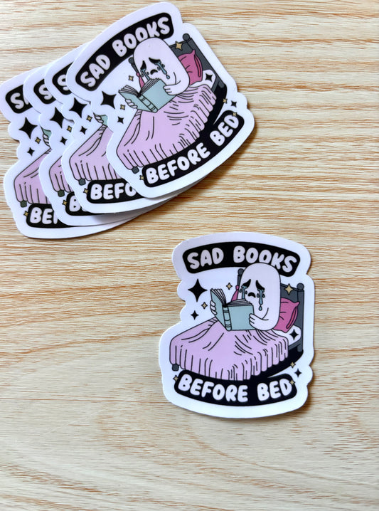 Sad books sticker